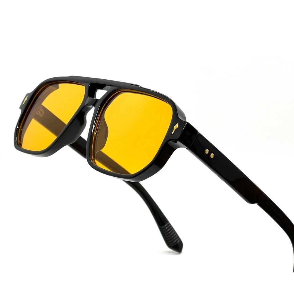 Men‎ Sunglasses Retro 70s Style Amber Tint Streetwear Hip Hop Vintage Shades New